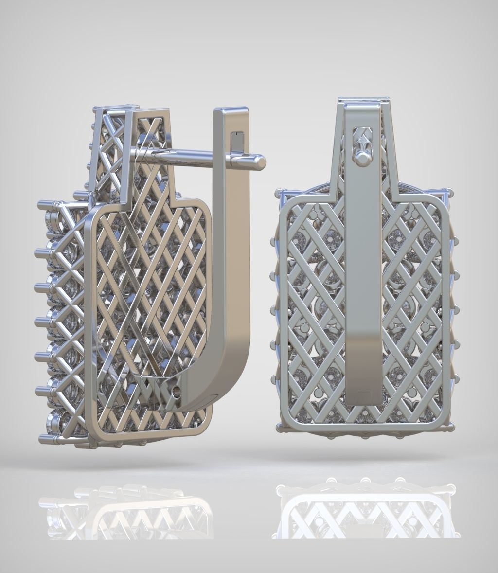 Earring model 0345 3D printable model 3D print model_5