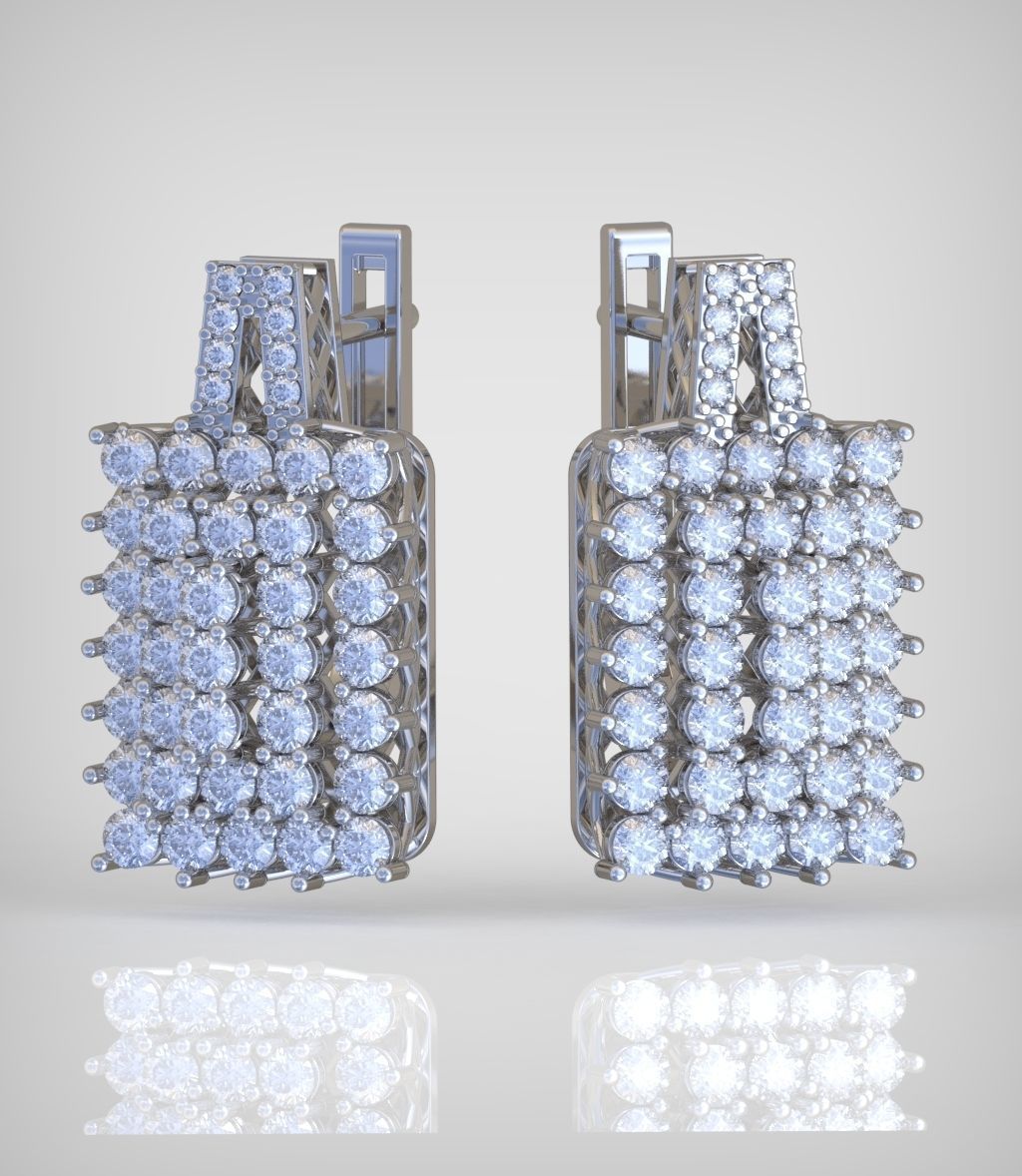 Earring model 0345 3D printable model 3D print model_2