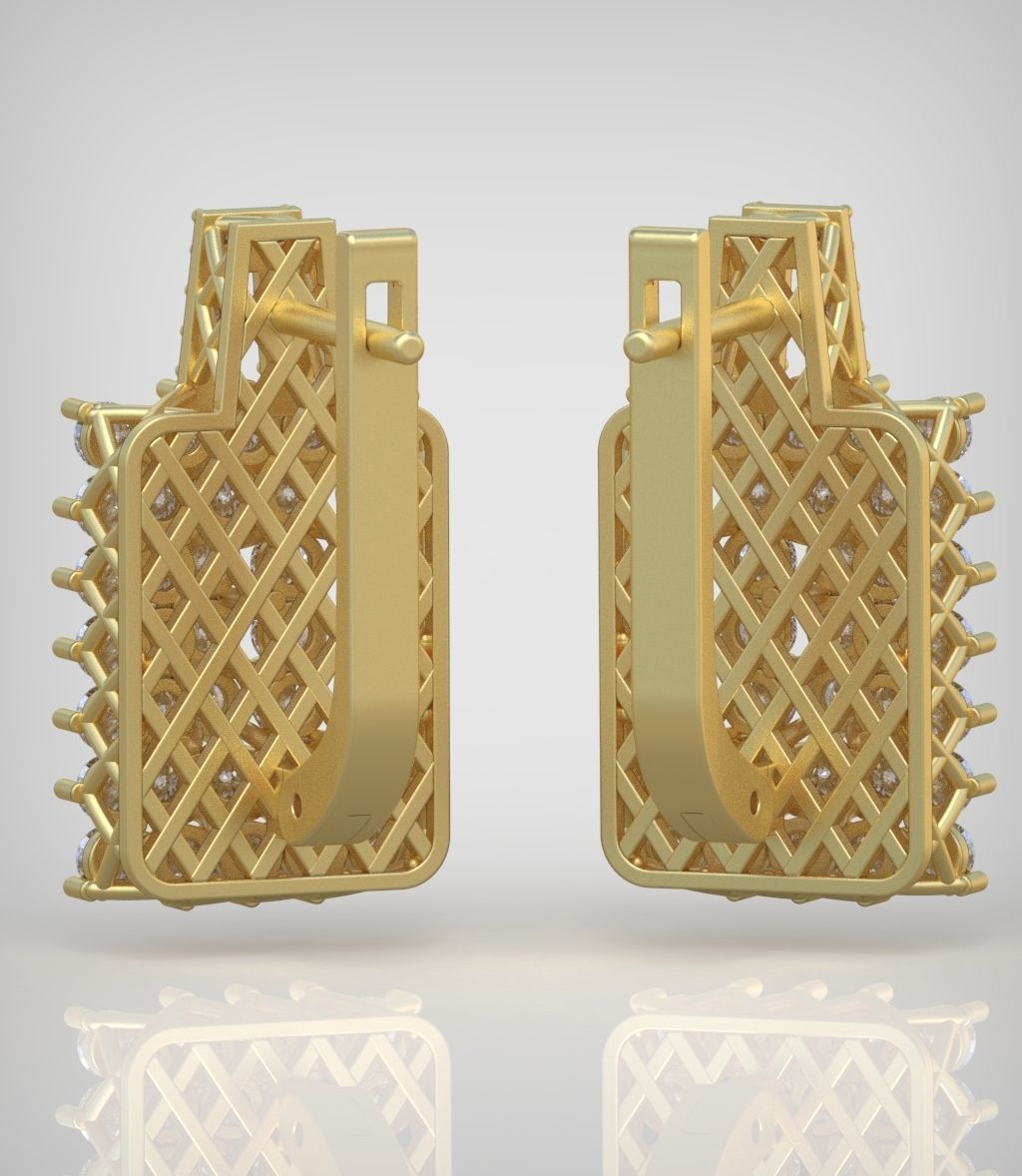 Earring model 0345 3D printable model 3D print model_7