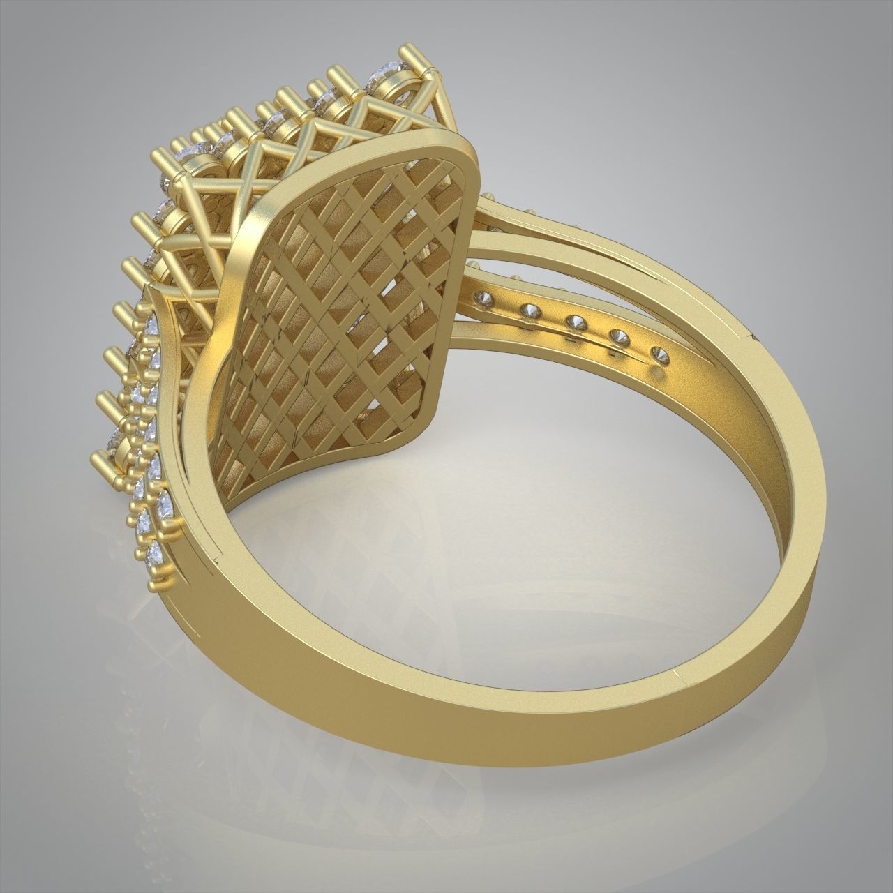 Diamond ring 0584 3D printable model 7 3D print model_11
