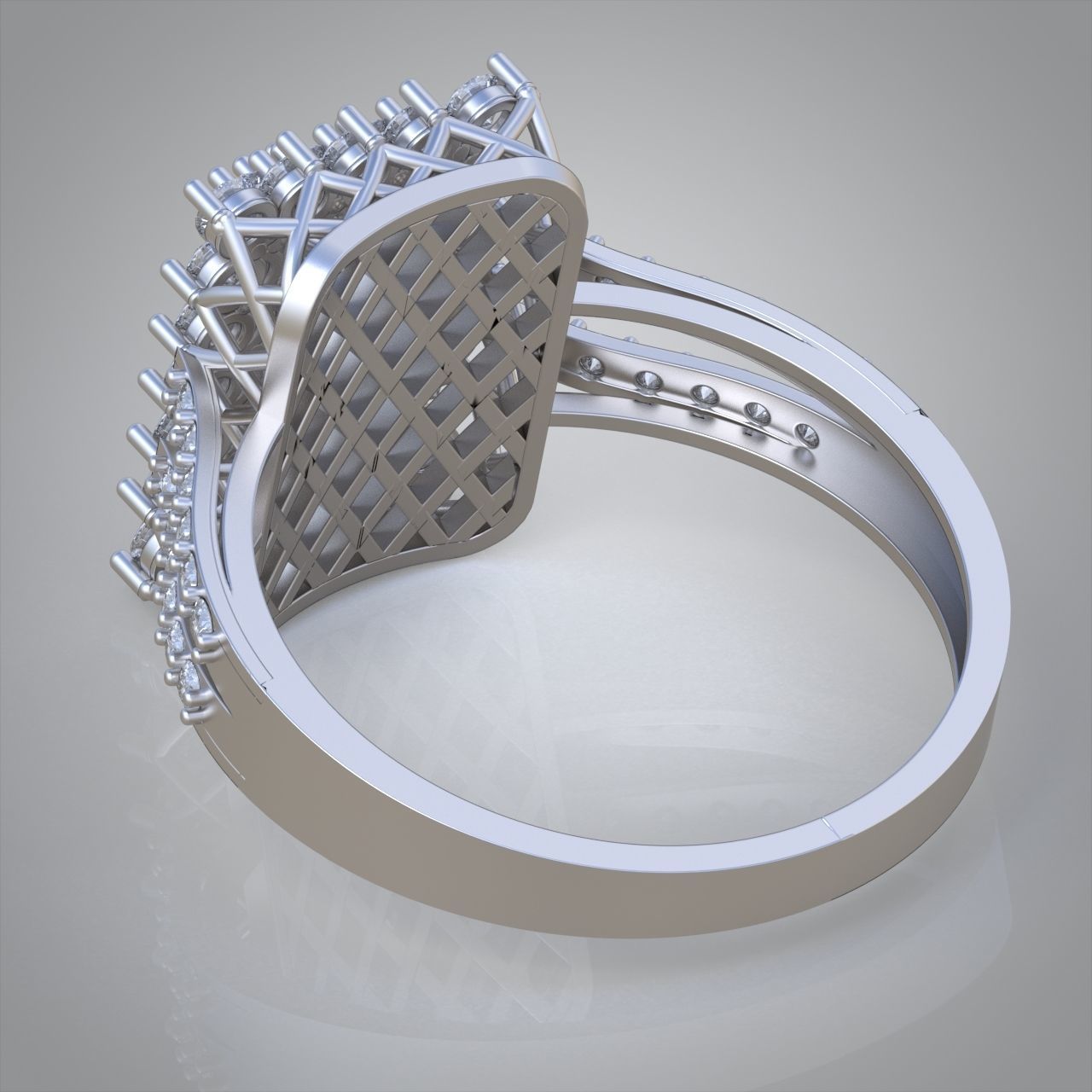 Diamond ring 0584 3D printable model 7 3D print model_10
