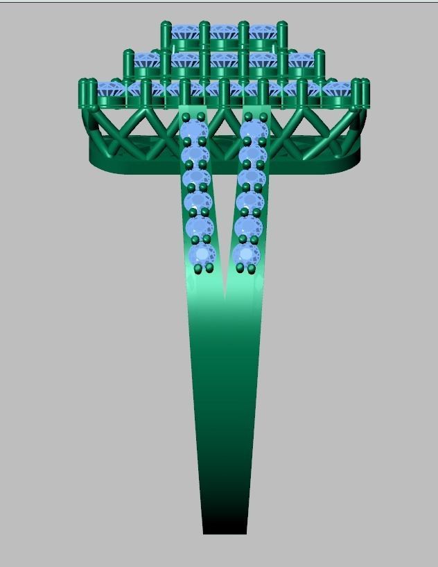 Diamond ring 0584 3D printable model 7 3D print model_13