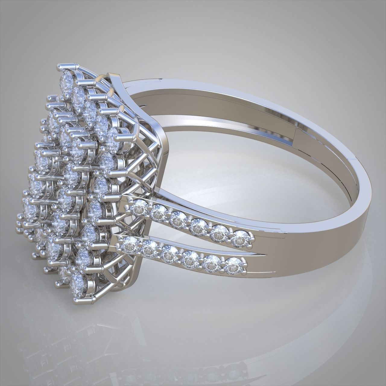 Diamond ring 0584 3D printable model 7 3D print model_9
