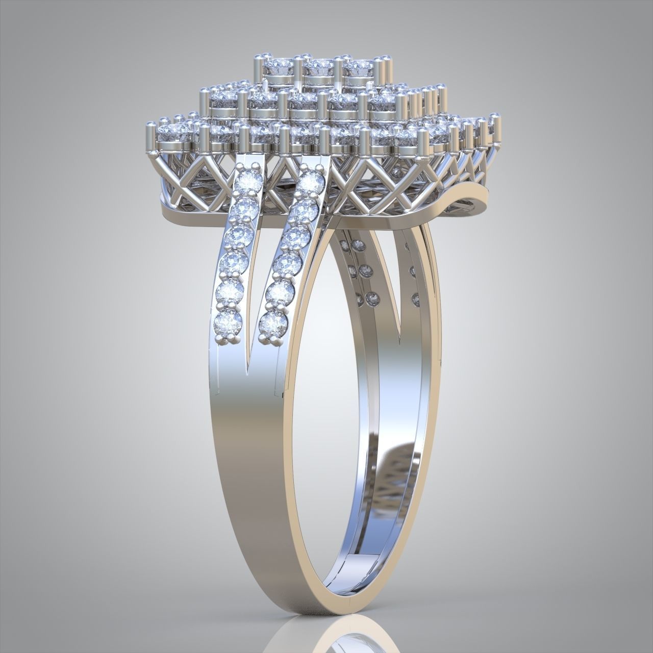 Diamond ring 0584 3D printable model 7 3D print model_7