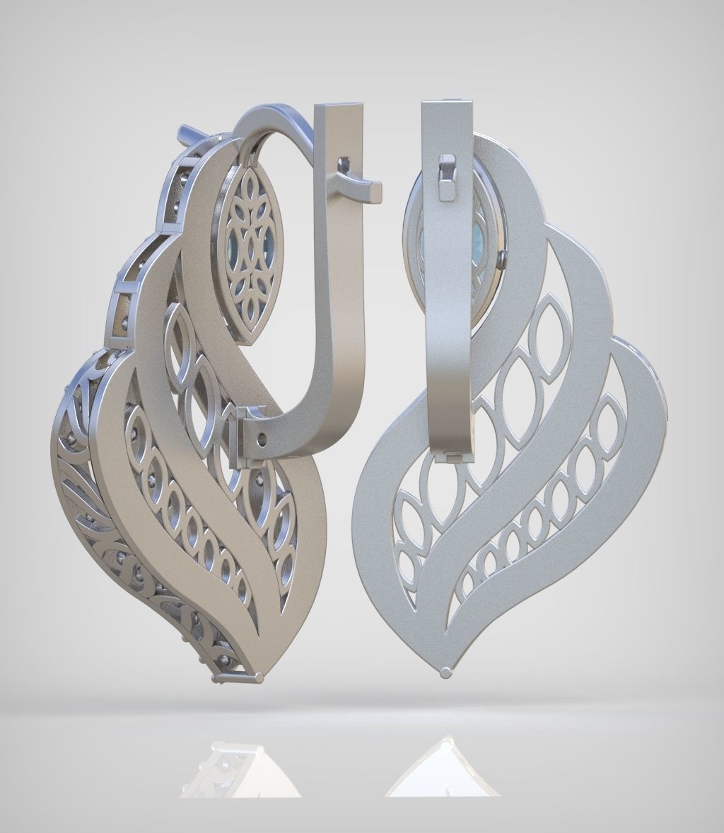 Earring model 0346 3D printable model12 3D print model_5