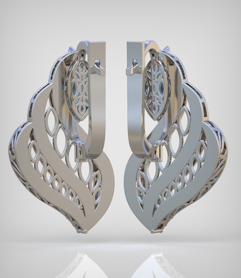 Earring model 0346 3D printable model12 3D print model_7