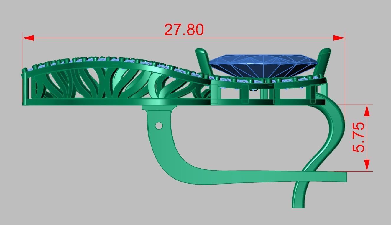 Earring model 0346 3D printable model12 3D print model_8