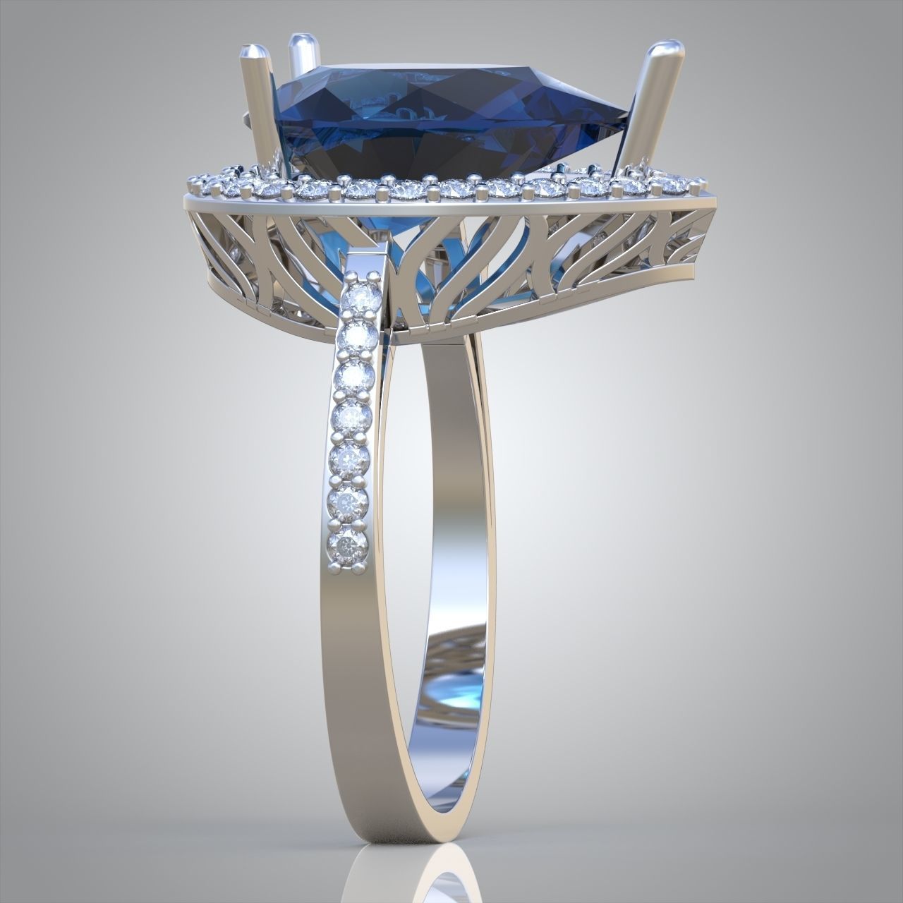 Diamond ring 0585 3D printable model15 3D print model_6