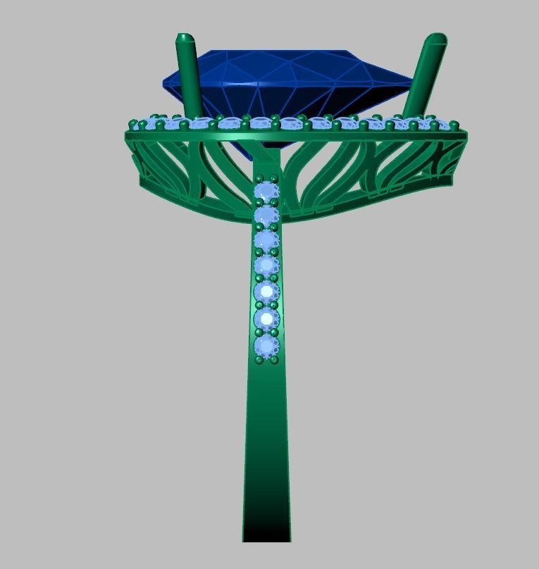 Diamond ring 0585 3D printable model15 3D print model_14