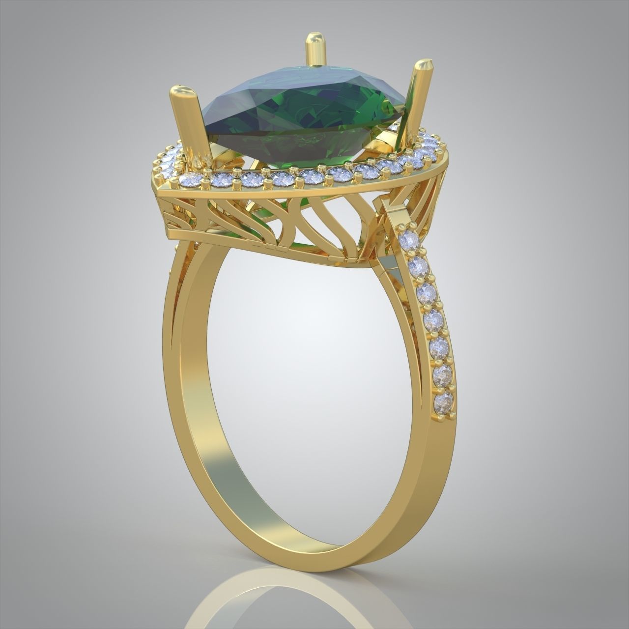 Diamond ring 0585 3D printable model15 3D print model_1