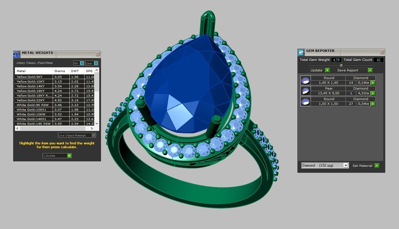 Diamond ring 0585 3D printable model15 3D print model_17