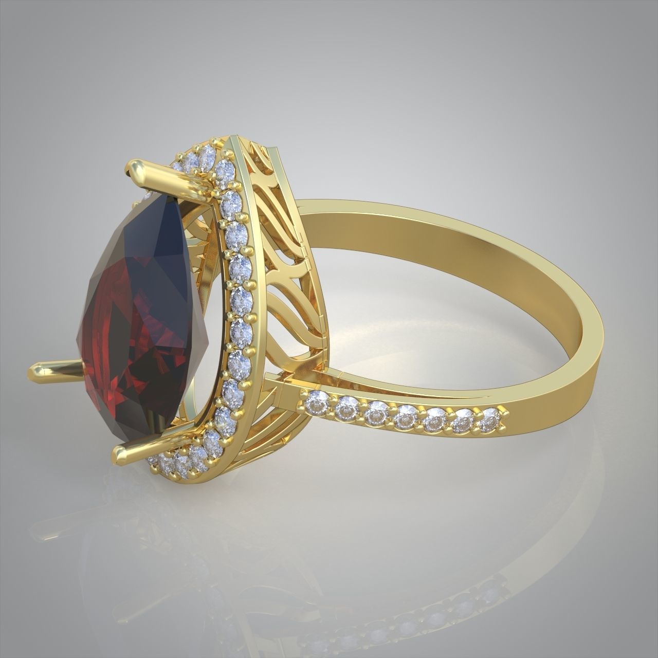 Diamond ring 0585 3D printable model15 3D print model_10