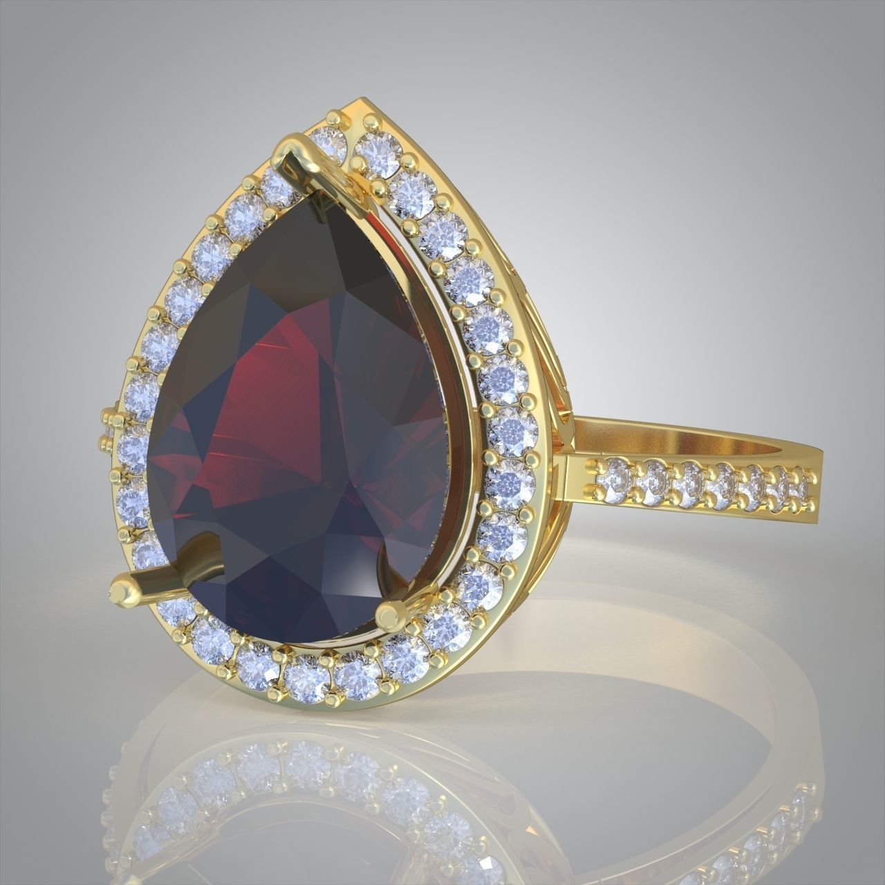 Diamond ring 0585 3D printable model15 3D print model_9