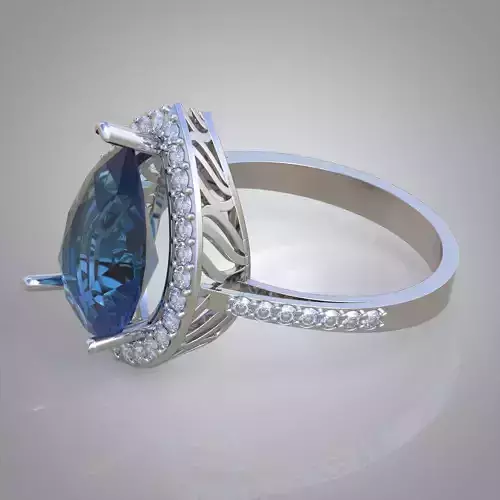 Diamond ring 0585 3D printable model15