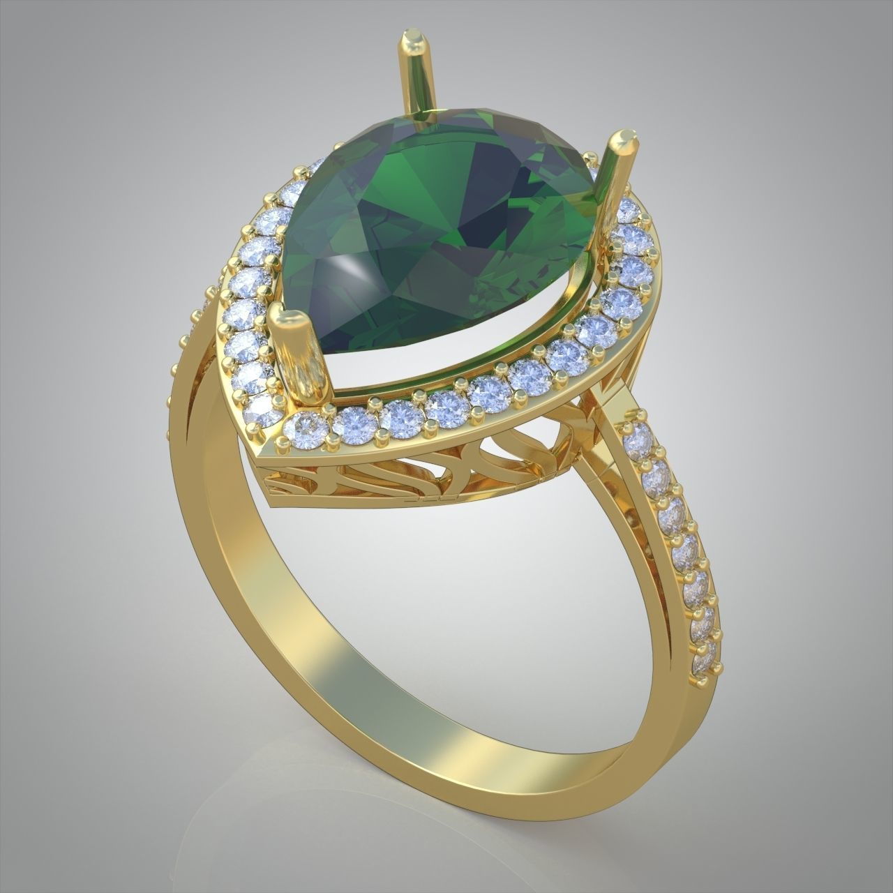 Diamond ring 0585 3D printable model15 3D print model_4