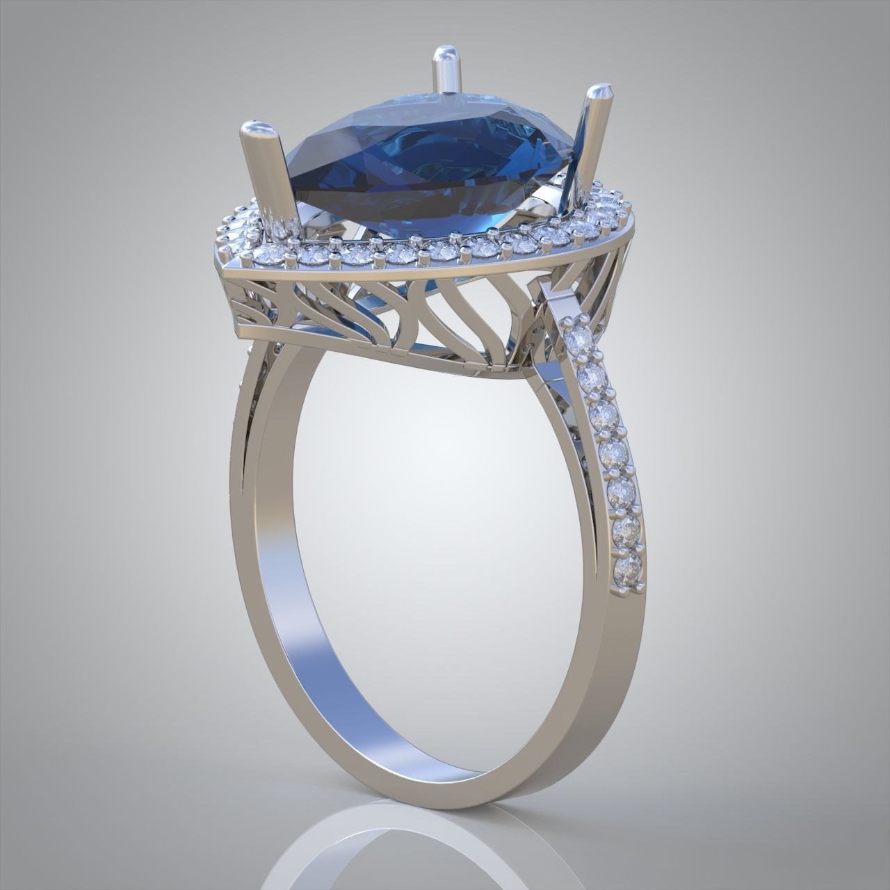 Diamond ring 0585 3D printable model15 3D print model_2