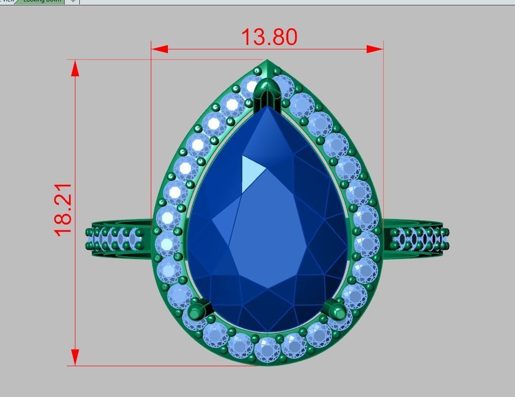 Diamond ring 0585 3D printable model15 3D print model_15