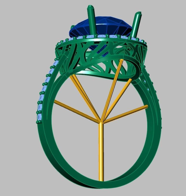 Diamond ring 0585 3D printable model15 3D print model_16