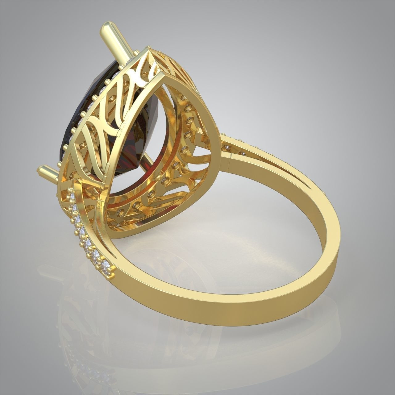 Diamond ring 0585 3D printable model15 3D print model_12