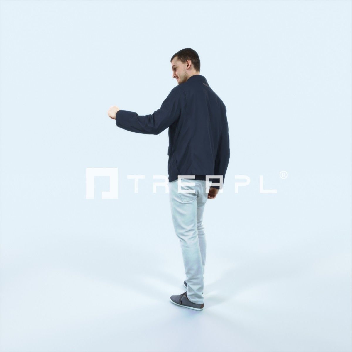 Lucky 12J Couple Casual Man Low-poly 3D model_4