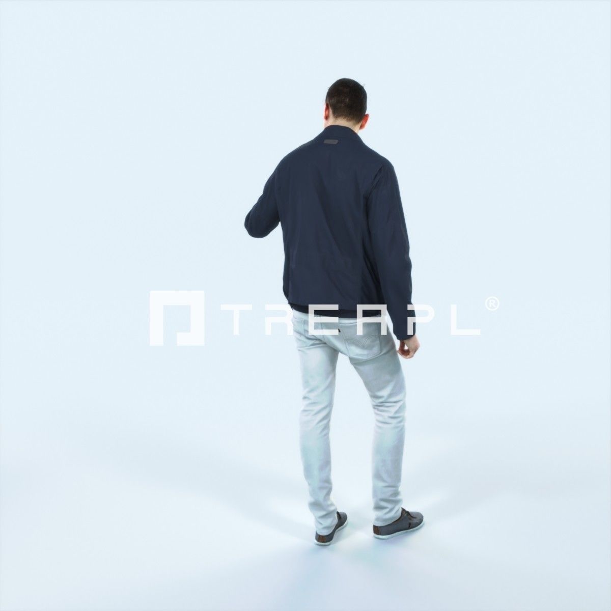 Lucky 12J Couple Casual Man Low-poly 3D model_3