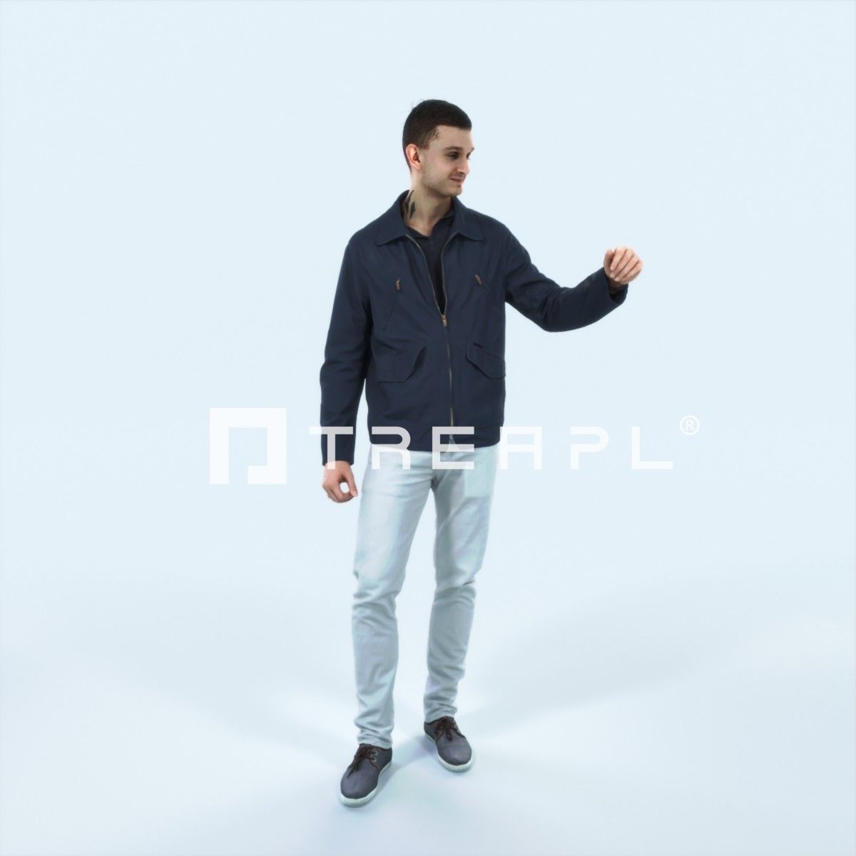 Lucky 12J Couple Casual Man Low-poly 3D model_1