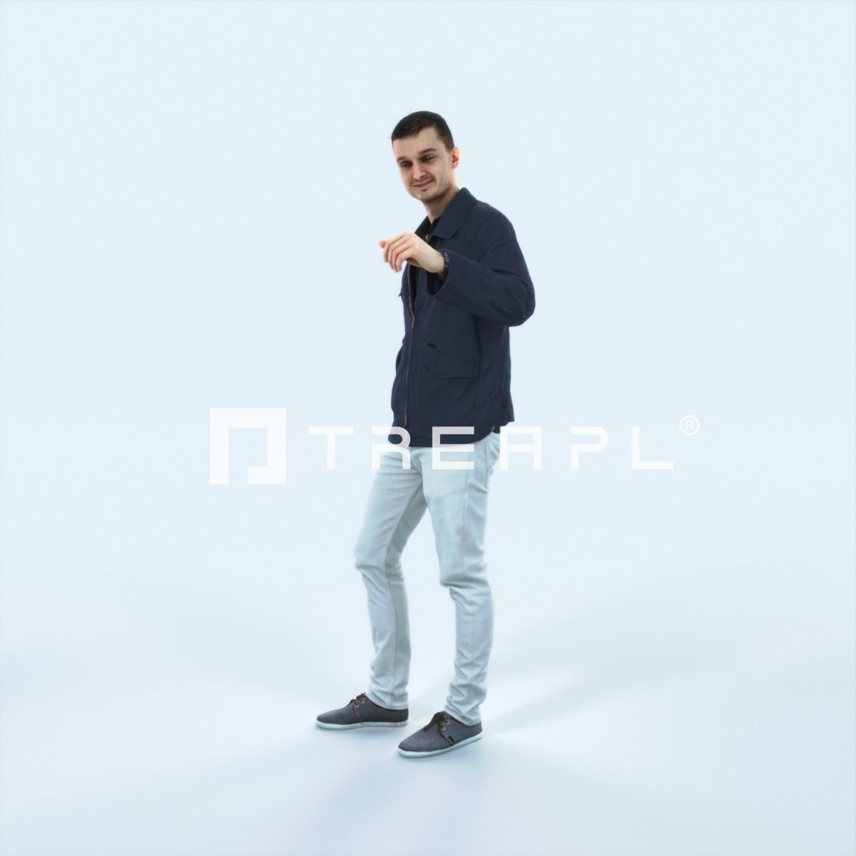 Lucky 12J Couple Casual Man Low-poly 3D model_5