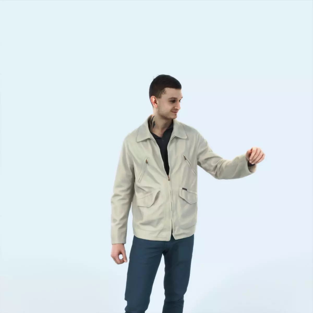 Lucky 12I Couple Casual Man Low-poly 3D model_0