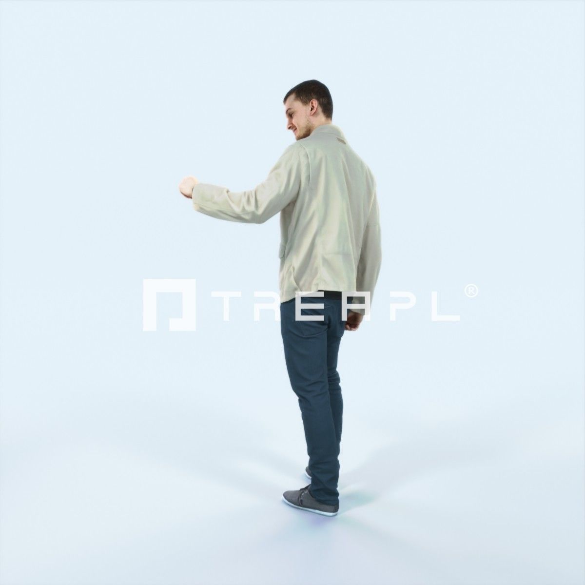 Lucky 12I Couple Casual Man Low-poly 3D model_4