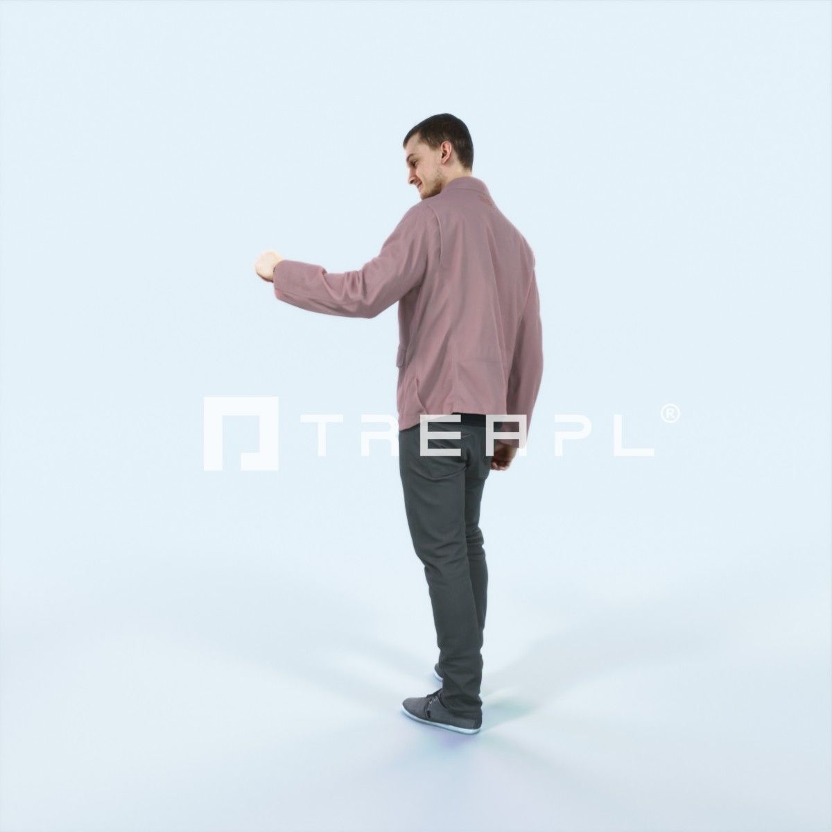 Lucky 12G Couple Casual Man Low-poly 3D model_4