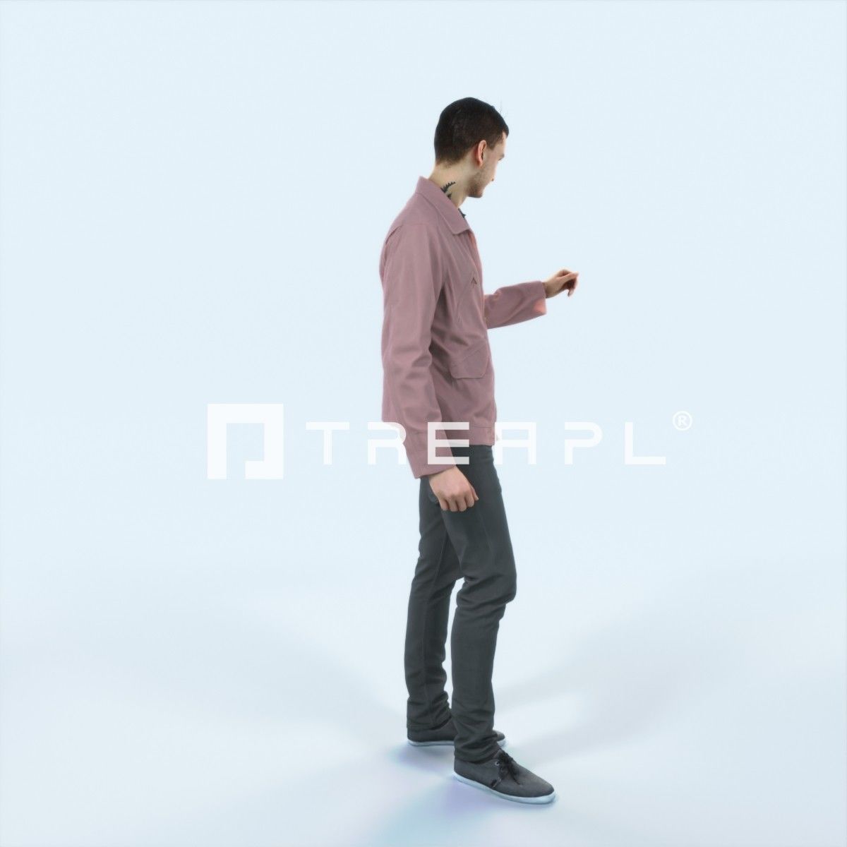 Lucky 12G Couple Casual Man Low-poly 3D model_2