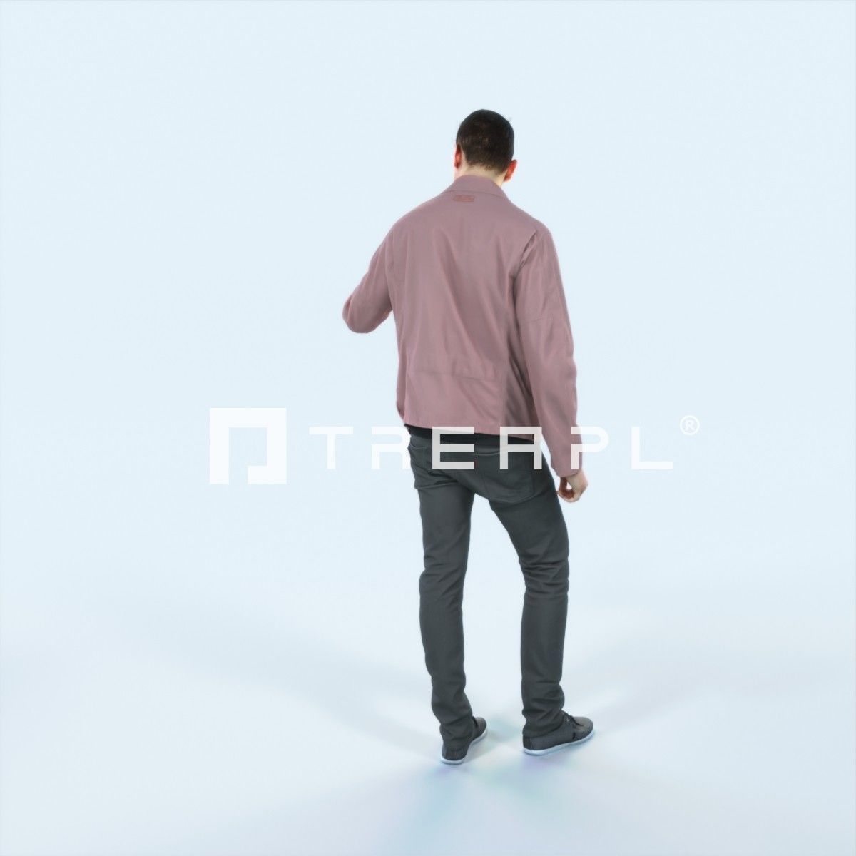 Lucky 12G Couple Casual Man Low-poly 3D model_3