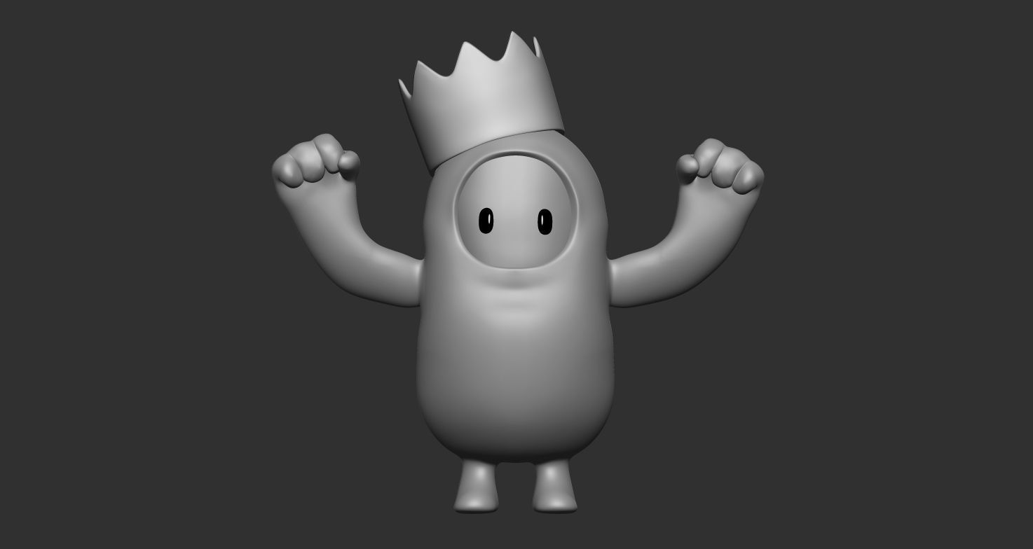  Fall Guys x 2 Fan Art 3D Model Figure - 1 part 3D print model_3