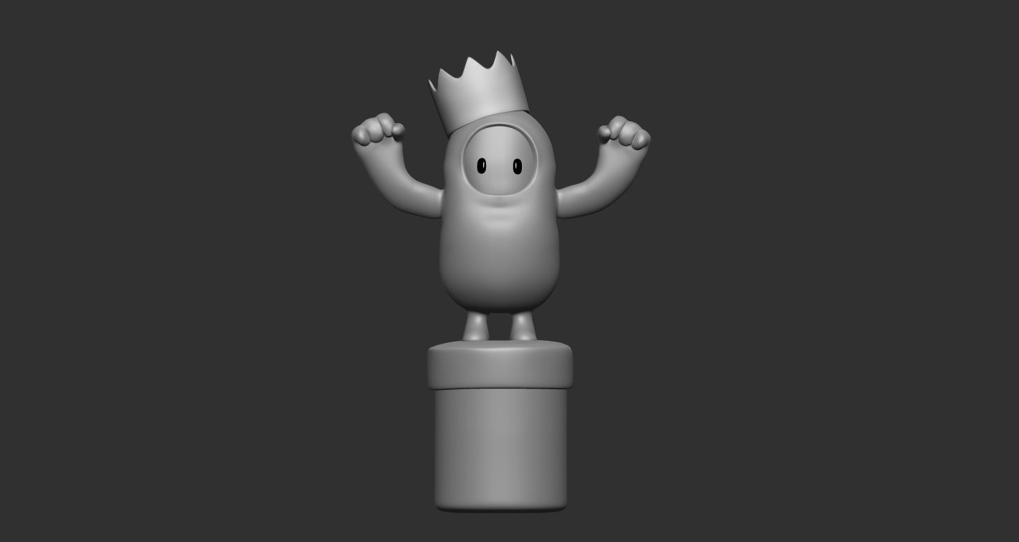  Fall Guys x 2 Fan Art 3D Model Figure - 1 part 3D print model_2