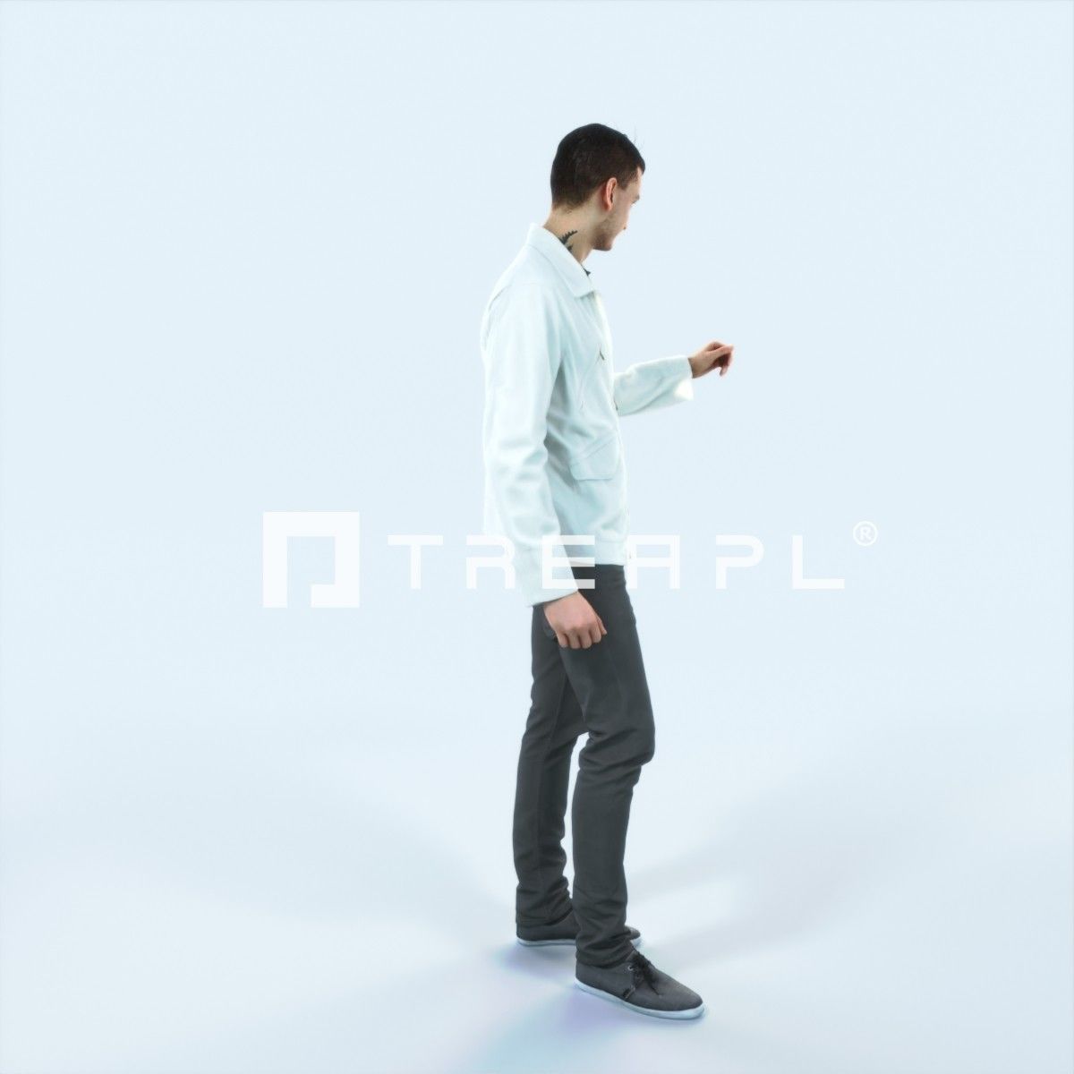 Lucky 12C Couple Casual Man Low-poly 3D model_2