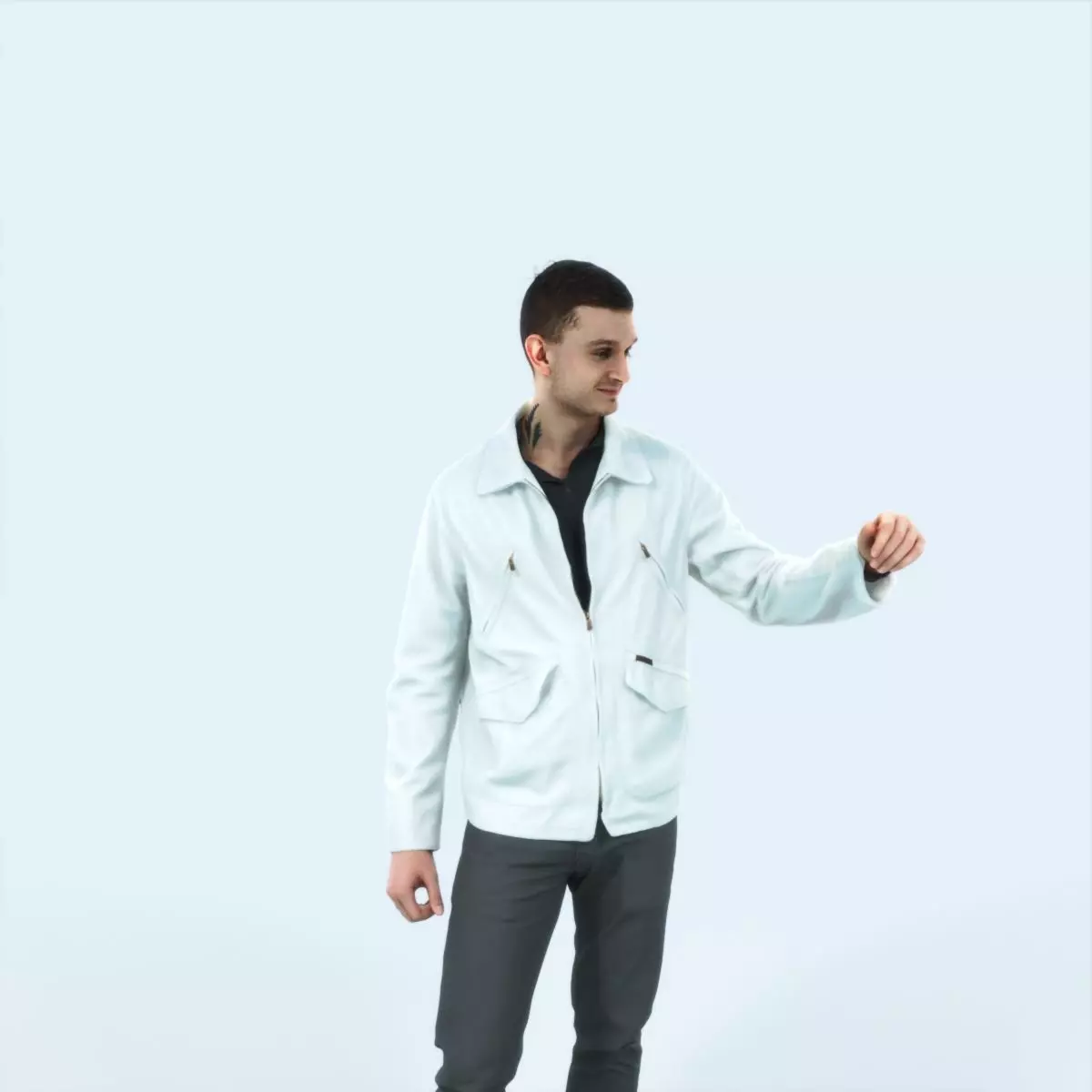 Lucky 12C Couple Casual Man Low-poly 3D model_0