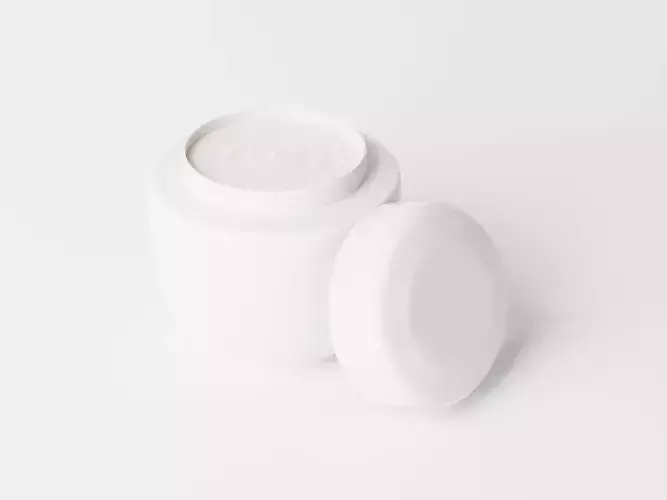 Cosmetic Jar with Liquid Splash Low-poly 3D model