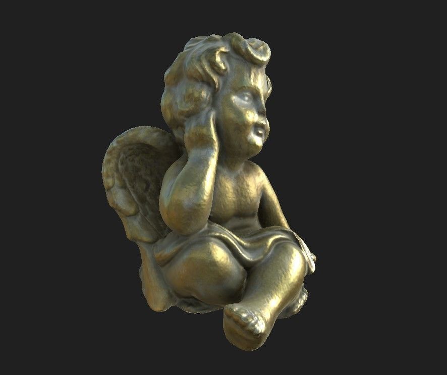 Angel statue  3D model_2