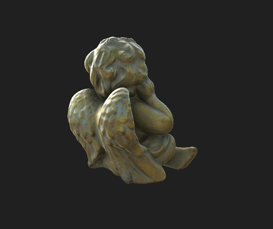Angel statue  3D model_3