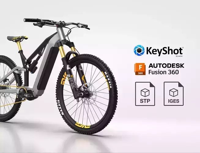 E-BIKE MOUNTAIN ACTUAL DIMENSION 3D model