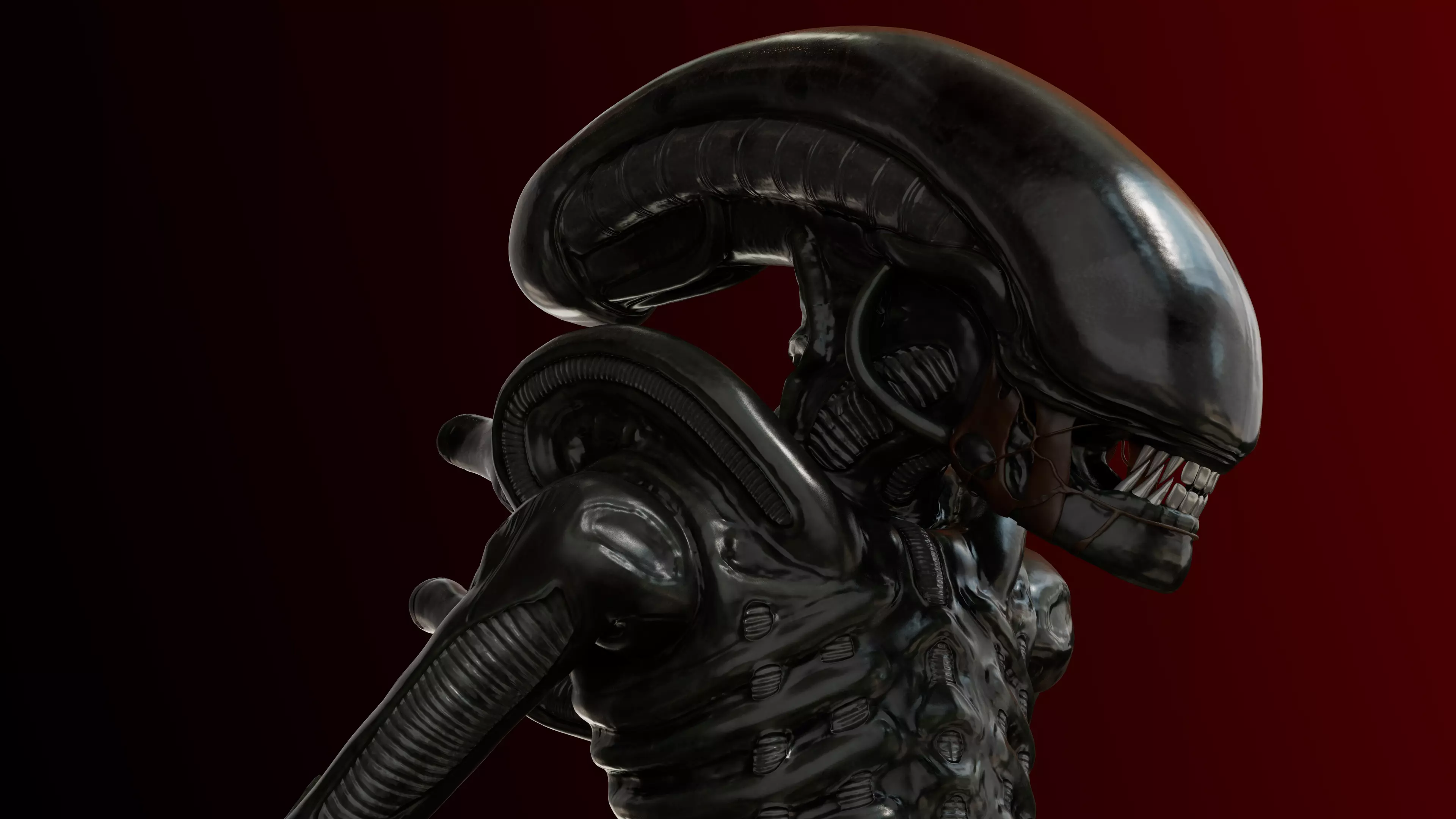 Xenomorph T-pose Unrigged 3D model