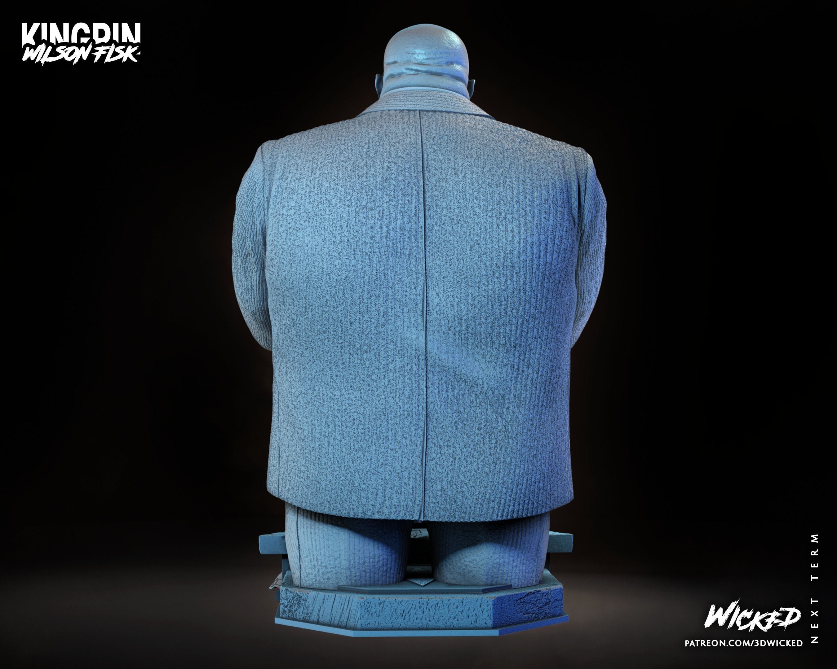 Wicked Marvel Kingpin Bust ready for 3d printing 3D print model_31