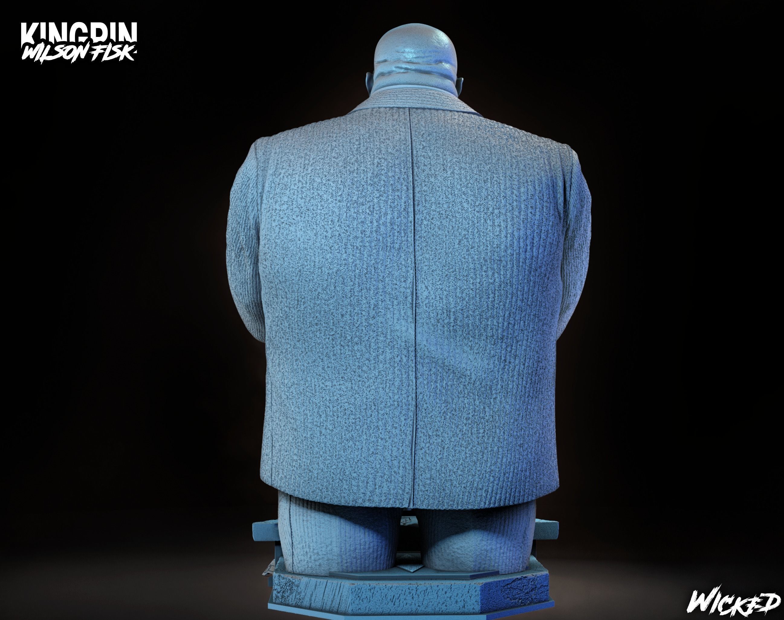 Wicked Marvel Kingpin Bust ready for 3d printing 3D print model_28