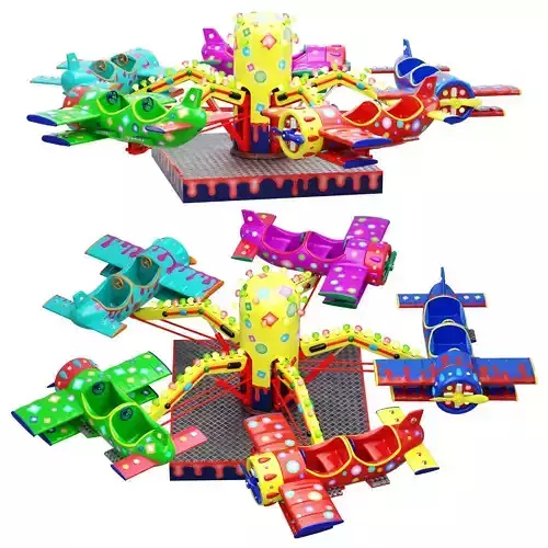 Children carousel Planes 3D model