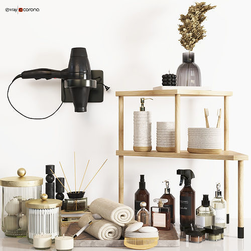 Bathroom accessories 01 3D model