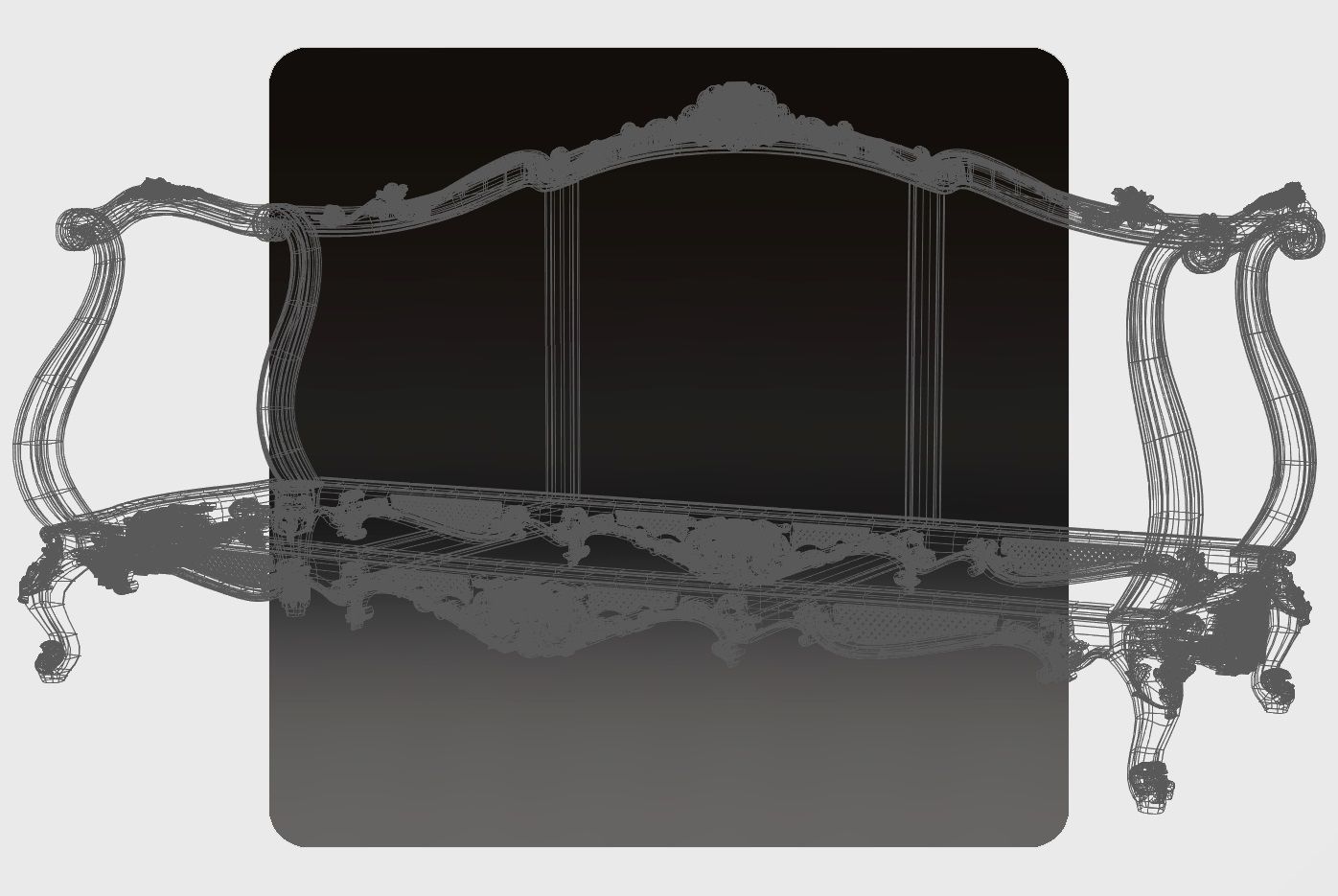  Carved Canape ornament for cnc 03 3D model_9