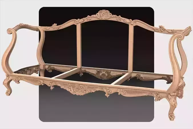  Carved Canape ornament for cnc 03