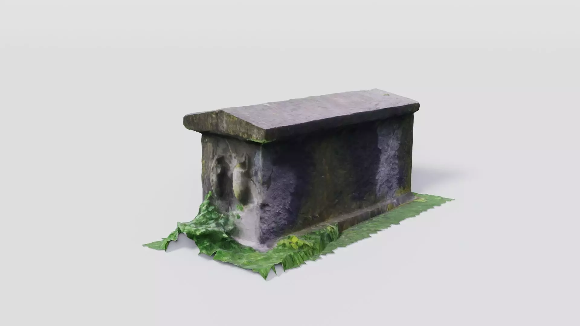 Historical stone grave and sarcophagus 3D model_0