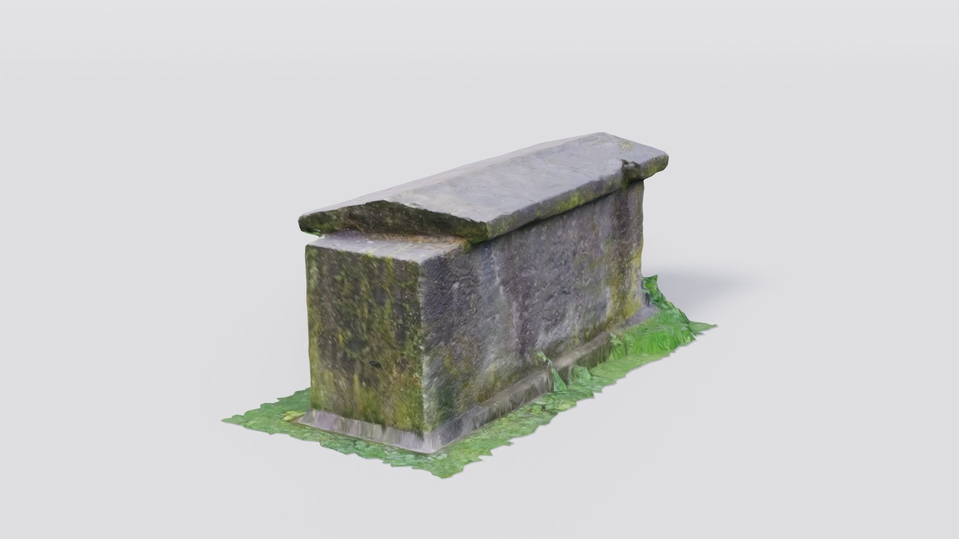 Historical stone grave and sarcophagus 3D model_3