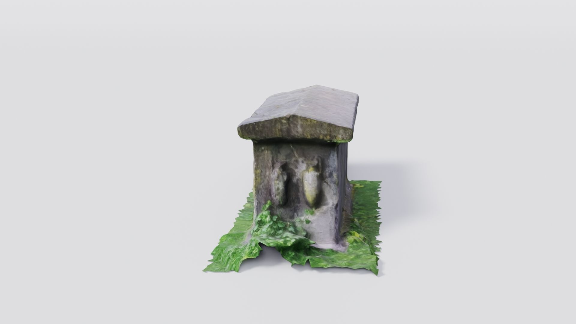 Historical stone grave and sarcophagus 3D model_1